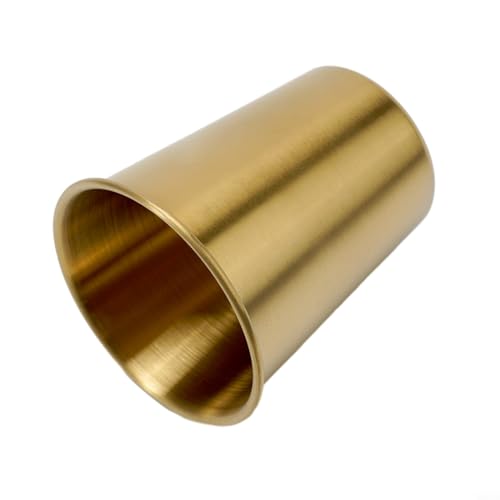 Kompaktes Design, Edelstahl-Trinkbecher, 240 ml, perfekt für Reisen oder den Genuss von Getränken bei jeder Veranstaltung im Freien (Gold 300 ml) von QOXEZY