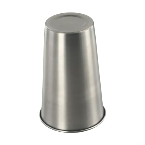 Kompaktes Design, Edelstahl-Trinkbecher, 240 ml, perfekt für Reisen oder den Genuss von Getränken bei jeder Veranstaltung im Freien (Silber, 500 ml) von QOXEZY