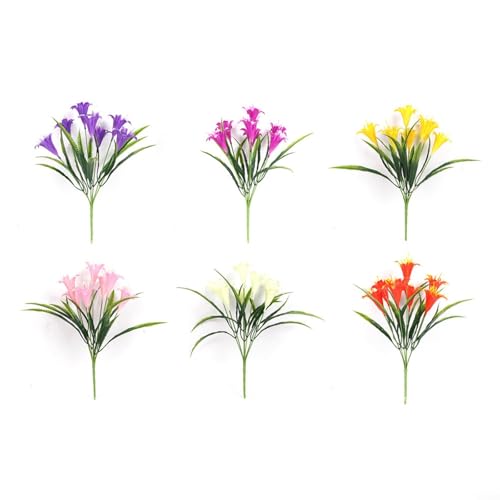 Künstlicher Wildblumenstrauß, gemischte Farben, Kunstblumen-Arrangement mit Lila, Rosa, Gelb, Weiß, Rot, für Zuhause, Hochzeit, Party, Garten, Tisch, Tafelaufsatz, Innen- und Außendekoration von QOXEZY