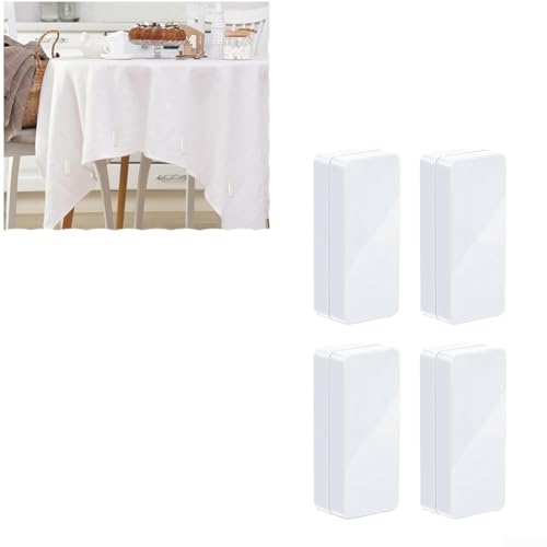 Magnetisches Flaggengewicht-Stabilisator-Set – 8 robuste Magnete für Außenflaggen – mit Silikon umwickelte windabweisende Flaggenhalter für Gartenveranda-Banner (ein paar weiß) von QOXEZY