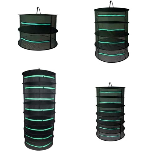 Mehrschichtiges Trockennetz für Kräuter, Fische und Pflanzen, praktisches hängendes Design und effizienter Luftstrom (6 Schichten) von QOXEZY