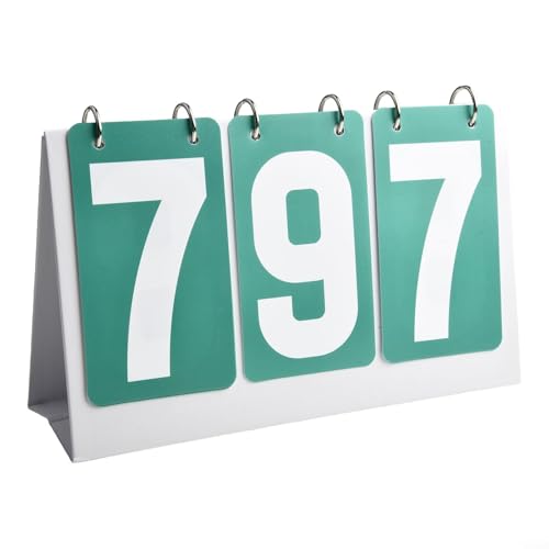 Mehrzweck-Tisch-Scoreboard-Flipper aus Kunststoff, perfekt geeignet für Team-Wettbewerbe (grün) von QOXEZY