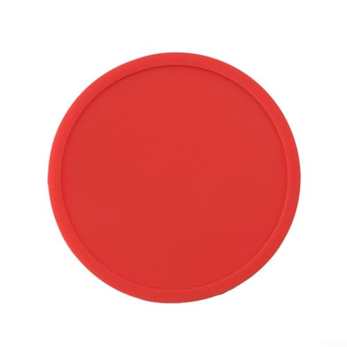 Nicht klebende Tassen-Untersetzer, runde Silikon-Getränkematten, 6-teiliges rutschfestes Gummi-Untersetzer-Set (rot) von QOXEZY