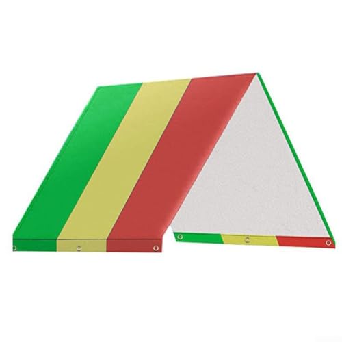 Outdoor Schaukel Schatten Baldachin 210D Oxford Tuch UV-Schutz für Kinderspielgeräte (Rot Gelb und Grün) von QOXEZY