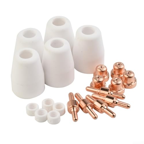 Plasmaschneider-Verbrauchsmaterialien für PT31, 20-teiliges Spitzen- und Düsen-Set, kompatibel mit CT312 CUT4050 Serie Plasmaschneider-Verbrauchsmaterialien für PT31, 20-teiliges Spitzen- und Düsen-Set, kompatibel mit CT312 CUT4050 Serie von QOXEZY