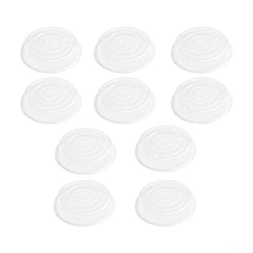 QOXEZY 10 Packungen 15,2 cm Pflanzen-Untertassen, Kunststoff, für Garten, Blumentropfen, runder Topfboden, transparenter Snackbehälter für Innen- und Außenbereich, Pflanzentopf, Untersetzer von QOXEZY