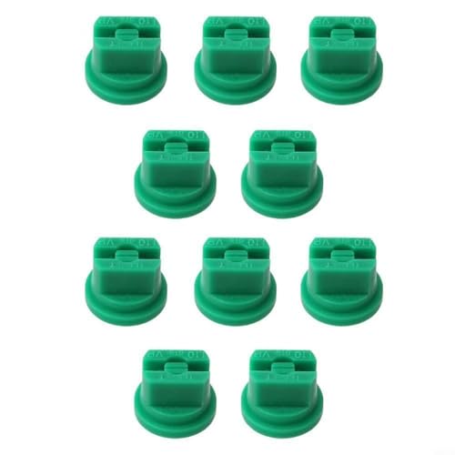 QOXEZY 10 x Ventilatordüsen-Sprühspitzen, Ventilator-Zerstäuberdüse, Ersatz für Rucksacksprüher/Galgensprüher (grün) von QOXEZY