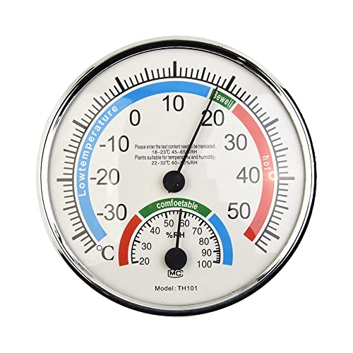 QOXEZY 3/6/9 Stück 2 in 1 Indoor Outdoor Thermometer Hygrometer, kabelloses Temperatur- und Luftfeuchtigkeitsmessgerät, analoges Hygrometer für Indoor Office Home Room Outdoor von QOXEZY