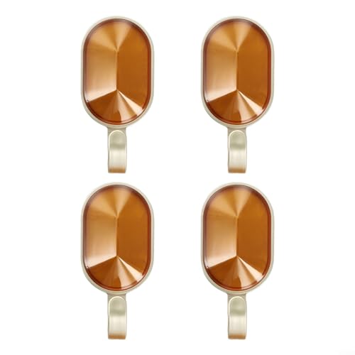 QOXEZY 4 Wandhaken für den Heimgebrauch Handtuch, Mantel, Tasche, Schlüsselhalter für alle Ihre Aufbewahrungsbedürfnisse (Orange) von QOXEZY