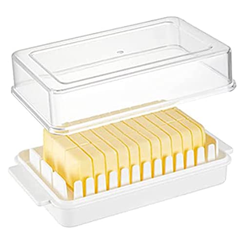 QOXEZY Buttergeschnittene Aufbewahrungsbox mit Deckel, Kühlschrank, Käse und Käse, Aufbewahrungsbox, Butterhalter, Butterbehälter, Butterdosen mit Deckel, um Butter frisch zu halten von QOXEZY
