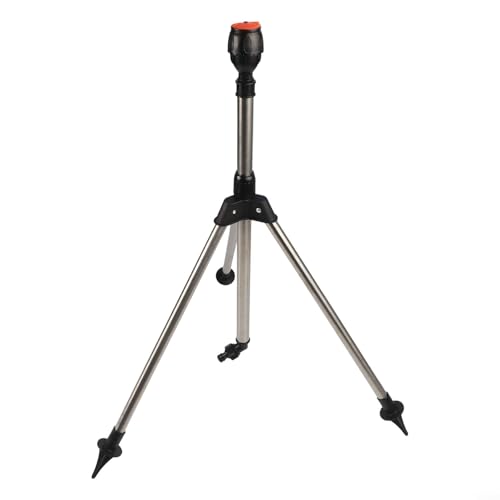 QOXEZY Drehbarer Stativ-Sprinkler, 360 Grad automatisch rotierende Bewässerungssprinkler-System, Garten-Teleskop-Stativ-Sprinkler, für Rasen, Gras, Hof von QOXEZY