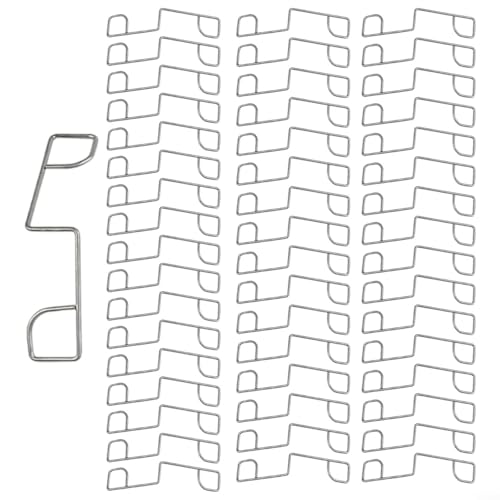 QOXEZY Edelstahl-Zaunpaneelkeile, Anti-Rassel-Clips für Gartenzaun-Sicherheit, Metallplatten-Stabilisator-Abstandshalter für den Außenbereich, Zaunpfostenstützsystem, einfache Installation (50 Stück) von QOXEZY