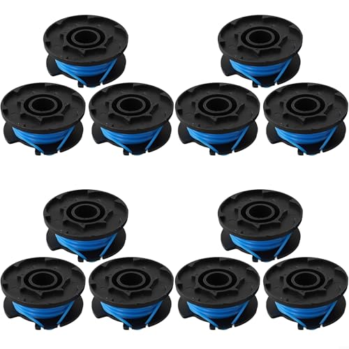 QOXEZY Ersatzschnurspulen für RAC125 – Automatische Schnuranpassung und werkzeugloser Spulenwechsel für beliebte Trimmermodelle in schwer zugänglichen Gartenbereichen (12) von QOXEZY