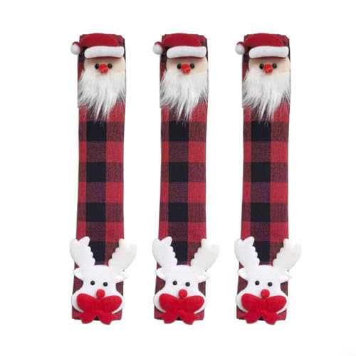 QOXEZY Griffabdeckungen für Küchengeräte, Vliesstoff, Kühlschranktürschutz mit 3D-dekorativem Design für die Wintersaison, Heimdekoration, 8 Stück QOXEZY Griffabdeckungen für Küchengeräte, Vliesstoff, Kühlschranktürschutz mit 3D-dekorativem Design für die Wintersaison, Heimdekoration, 8 Stück von QOXEZY