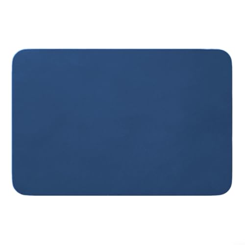 QOXEZY Kieselgur-Badematte, schnell trocknend, wasserabsorbierend, PU-Duschmatte mit rutschfester Gummi-Unterseite, Badezimmer-Bodenmatte für Badezimmer, Küche, Waschküche, 60 x 40 cm (blau) von QOXEZY