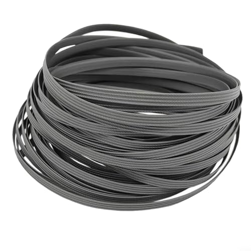 QOXEZY Rattan-Reparatur-Set, 3,6 m x 8 mm, für Möbelrestaurierung, Terrassenstühle und Tischbefestigung, wasserdicht, UV-beständig, synthetisches Polyethylen, flaches Material, Korbherstellung (grau) von QOXEZY