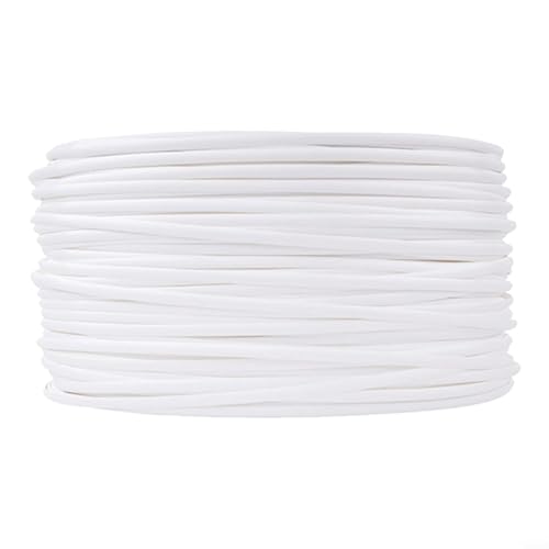 QOXEZY Rattan-Reparatur-Set für Gartenmöbel, Terrassenstühle und Tischbefestigung, wasserdicht, UV-beständig, synthetisches Polyethylen, flaches Material, Korbherstellung, 3,6 m x 8 mm, Weiß von QOXEZY