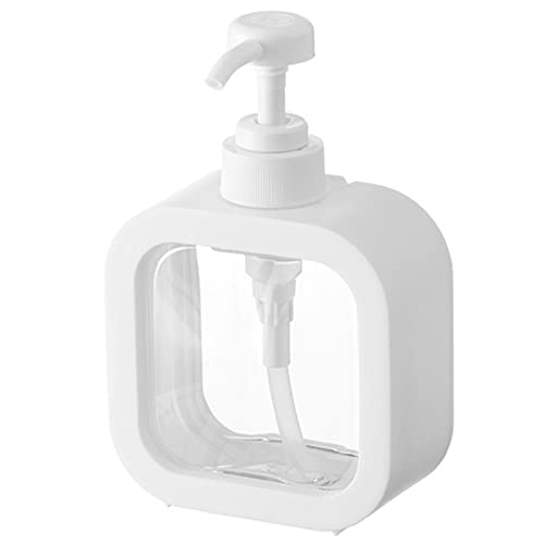 QOXEZY Transparente Spenderflasche mit Pumpe, nachfüllbare Spenderflasche für Badezimmer, 300 ml, vielseitiger Flüssig-Handglasspender für Küche, Badezimmer, Arbeitsplatte von QOXEZY