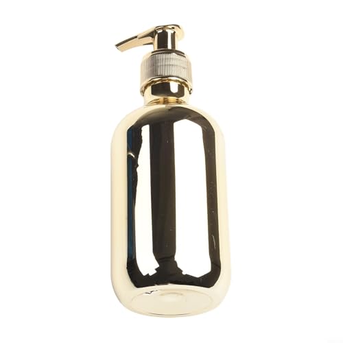 QOXEZY Trendige goldfarbene Chrom-Seifenflaschen, 300 ml Fassungsvermögen, ideal, um Ihr Bad und Ihre Küche ordentlich zu halten (Gold), 1585642401 von QOXEZY