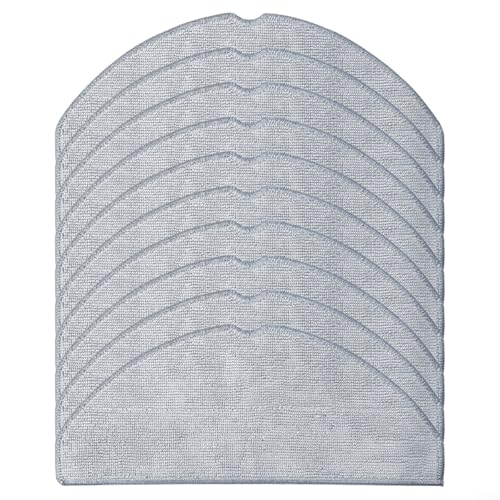 QOXEZY Waschbare Mikrofaser-Wischmopp-Pads für Vyzzle D10 für ILIFE V20 für Laresar für L10 für Roidmi Eve für ROOK S Roboter-Staubsauger, einfache Installation, saubere hygienische Böden (10er-Pack) von QOXEZY