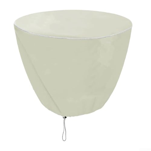 Robuste Abdeckung für Gartenbrunnen, wasserdichtes 210D-Material, praktisch für den saisonalen Gebrauch (beige 89 x 61 cm) von QOXEZY