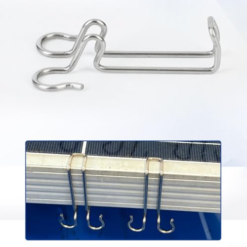 Robuste Klemme aus Edelstahl 304 für Photovoltaik-Panels mit Anti-Sturz-Mechanismus und Kabelmanagement (40 mm) von QOXEZY