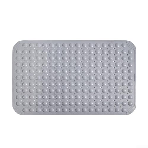 Rutschfeste Badezimmermatte mit stabilem TPE-Material, sichere Saugnäpfe, um ein Verrutschen zu verhindern, gebaut für Haltbarkeit und einfache Wartung (grau) von QOXEZY