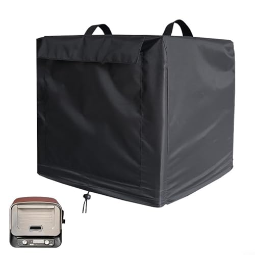 Schutzhülle mit Tasche für Pizzaöfen, atmungsaktiv und wasserabweisend, aus Oxford-Gewebe 210D/420D zum Schutz vor Staub und Sonne (210D schwarz) von QOXEZY