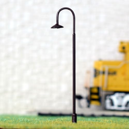 Set mit 5 HO/OO Modellbahn-Straßenlaternen mit LEDs und notwendigen Widerständen von QOXEZY