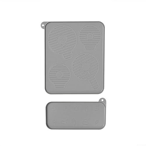 Silikon-Arbeitsplatten-Schutzmatte für NC700 NC701, innovatives Abflussdesign für mühelose Reinigung, 2 Stück, grau Silikon-Arbeitsplatten-Schutzmatte für NC700 NC701, innovatives Abflussdesign für mühelose Reinigung, 2 Stück, grau von QOXEZY