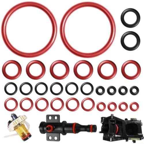 Silikon-Dichtungsset für Kaffeemaschinen mit verschiedenen Größen für Reparatur, Auslaufschutz und Hitzebeständigkeit zur Verbesserung der Maschinenleistung von QOXEZY