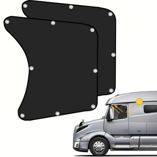 Sonnenschutz Vorhänge für Fahrzeug-Seitenfenster, einfach zu bedienen, faltbares Design für alle Autos (2 Stück) von QOXEZY