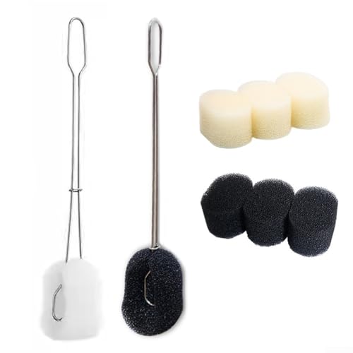 Spülbürste für Schwammflaschen, sanft zu Glaswaren, hart zu Schmutz mit ergonomischem Griff für Komfort (4) von QOXEZY
