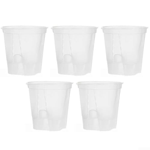 Transparente Anzuchttöpfe mit Untersetzer, perfekt für verschiedene Zimmerpflanzen, fördert gesundes Wachstum mit hervorragender Drainage (180) von QOXEZY