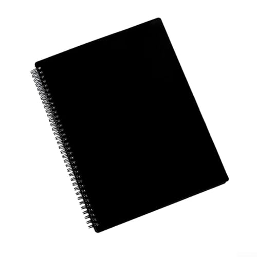 Transparenter Notenalbum-Ordner, mehrlagiges Design, um Ihre Klaviernoten mühelos zu organisieren (20 Seiten, schwarz) von QOXEZY