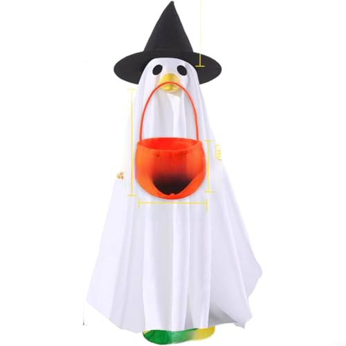 Veranda-Gans-Kostüm-Set für Halloween-Outdoor-Dekoration, hergestellt aus Filz und Polyester, 58,4 cm Länge, für Rasen und Veranda, saisonale Displays von QOXEZY