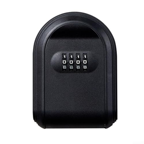 Vereinfachter Zugang zu Schlüsseln, stabiler Wand-Schlüsselhalter mit sicherer 4-stelliger Funktion (schwarz) von QOXEZY