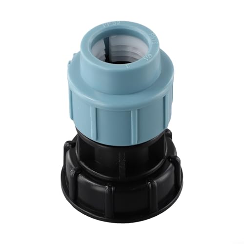 Vielfältige Anwendungen: Unterstützte starke Kunststoffkonstruktion des IBC-Tankadapters sorgt für eine lange Lebensdauer (gerader Auslass 32 mm) von QOXEZY