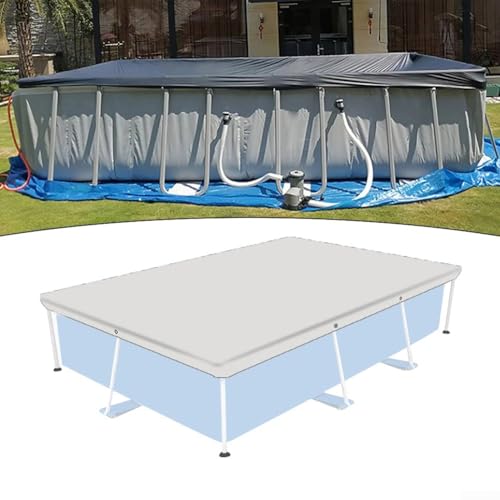 Wasserdichte Poolabdeckung schützt vor Staub und Wetter für Außenpools (400 x 211 cm) von QOXEZY