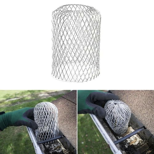 Wetterbeständige Aluminium-Dachrinnen-Abdeckung für Laub, Schmutzfang von QOXEZY