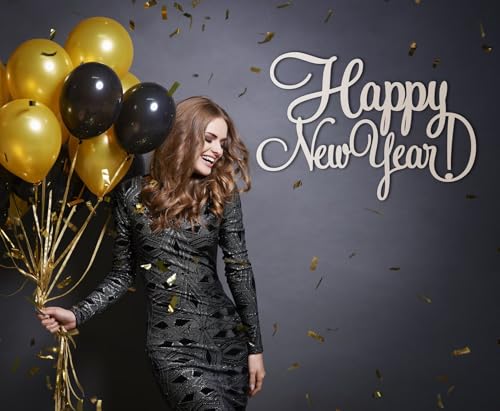 Schild mit Aufschrift "Happy New Year", Holzbanner "Happy to 2026 Year", für Silvesterpartys, Silvester-Dekorationen, Fotoautomaten Schild mit Aufschrift "Happy New Year", Holzbanner "Happy to 2026 Year", für Silvesterpartys, Silvester-Dekorationen, Fotoautomaten von QPARTYFIRE