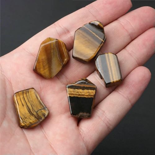 45 Arten Tigerauge Steinperle Natur Gelb Cabochon Rund Facettiert Quadrat Lose Perlen Passform Modeschmuck Herstellung Handarbeit Lieferung-Nr. 35 Unregelmäßig von QPFNEI