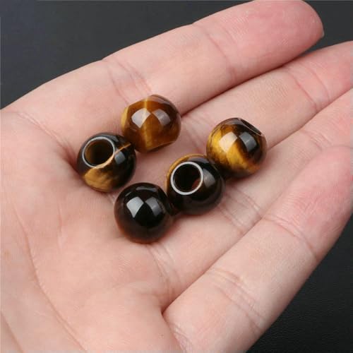 45 Arten Tigerauge Steinperle Natur Gelb Cabochon Rund Facettiert Quadrat Lose Perlen Passform Modeschmuck Herstellung Handarbeit Lieferung-Nr. 41 12mm von QPFNEI