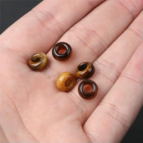 45 Arten Tigerauge Steinperle Natur Gelb Cabochon Rund Facettiert Quadrat Lose Perlen Passform Modeschmuck Herstellung Handarbeit Lieferung-Nr. 42 10mm von QPFNEI