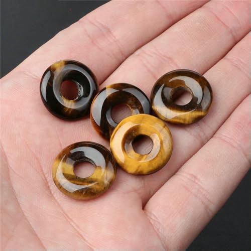 45 Arten Tigerauge Steinperle Natur Gelb Cabochon Rund Facettiert Quadrat Lose Perlen Passform Modeschmuck Herstellung Handarbeit Lieferung-Nr. 44 18mm von QPFNEI