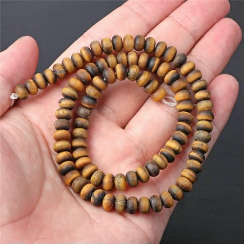 45 Arten Tigerauge Steinperlen Natur Gelb Cabochon Rund Facettiert Quadrat Lose Perlen Passend für Modeschmuck Herstellung Handarbeit-Nr. 17 4x6mm von QPFNEI