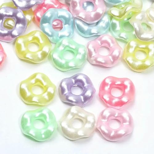 50 Stück Perlglanzfarbene Blumen-Acrylperlen 13,0 mm Armbänder Abstandsperlen DIY handgefertigtes Schmuckzubehör-C04608-13,0 mm 50 Stück von QPFNEI