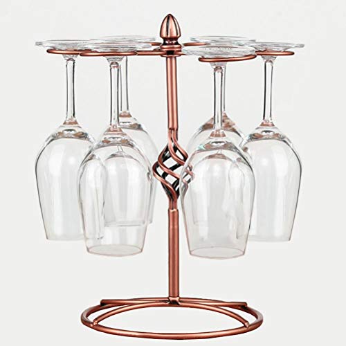 Weinglasregal, Arbeitsplatte, Weinglashalter, eleganter freistehender Tischstielglas-Aufbewahrungsregal/Weinglas-Ständer, Halter mit 6 Haken, Küchenbrillen-Zubehör für Zuhause, Bar, Stielglas-Racks, von QPIX DIGITAL