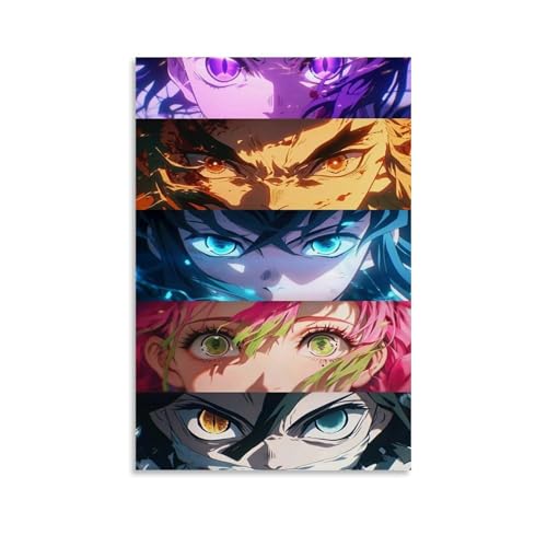 QPKNZNBAR Demon Poster Slayer Tv Series Collage Vintage Für Zimmer, Ästhetische Leinwand-Wandkunst, Schlafzimmer-Dekor Posters 20x30inch(50x75cm) von QPKNZNBAR