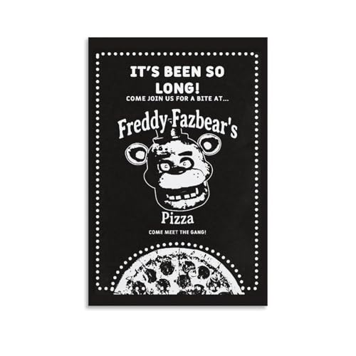 QPKNZNBAR Five Poster Nights At Reasoning Freddy's Terror Vintage Comic Für Zimmer, Ästhetische Leinwand-Wandkunst, Schlafzimmer-Dekor Posters 20x30inch(50x75cm) von QPKNZNBAR